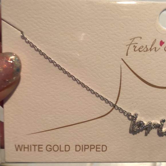 “Bride” necklace. White gold dipped - Picture 4 of 6